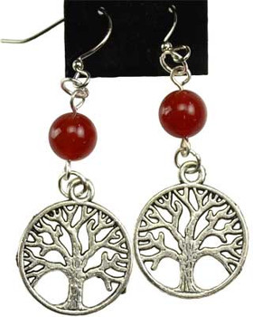 Carnelian Tree Of Life Earrings Carnelian Tree Of Life Earrings