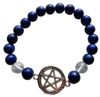 8mm Lapis/ Quartz Pentagram 8mm Lapis/ Quartz Pentagram