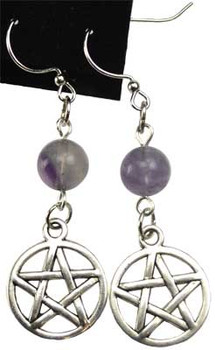 Fluorite Pentagram Earrings Fluorite Pentagram Earrings