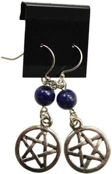 Lapis Pentagram Earrings Lapis Pentagram Earrings