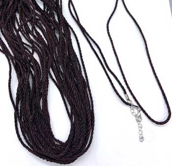 (set Of 25) 24" Braided Necklace Brown Cord 2mm (set Of 25) 24" Braided Necklace Brown Cord 2mm