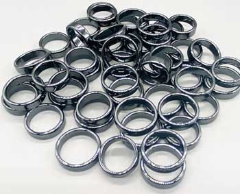 (set Of 50) Flat Hematite Rings (set Of 50) Flat Hematite Rings