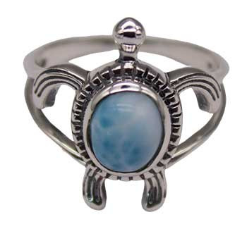 Size 9 Larimar Turtle Ring Size 9 Larimar Turtle Ring