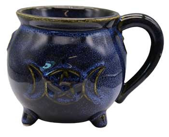 3 3/4" Pentagram Cauldron Blue Mug 3 3/4" Pentagram Cauldron Blue Mug