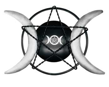 14" Triple Moon Iron Plaque