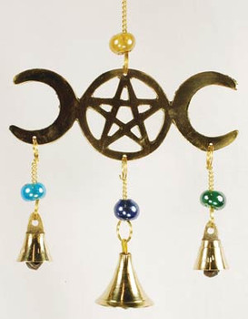 Three Bell Triple Moon Wind Chime Three Bell Triple Moon Wind Chime