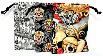 Bones & Flowers Tarot Bag 6" X 9" Bones & Flowers Tarot Bag 6" X 9"