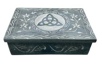 4" X 6" Triquetra Soapstone Box 4" X 6" Triquetra Soapstone Box