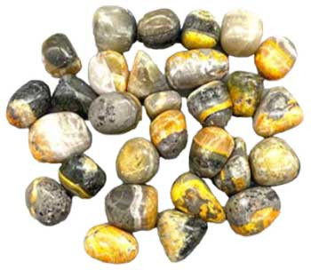 1 Lb Jasper, Bumble Bee Tumbled Stones 1 Lb Jasper, Bumble Bee Tumbled Stones