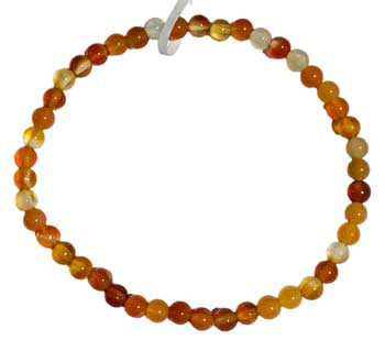 4mm Agate, Brown & Red Bracelet 4mm Agate, Brown & Red Bracelet