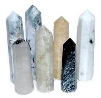3+" Quartz W Black Tourmaline Obelisk 3+" Quartz W Black Tourmaline Obelisk