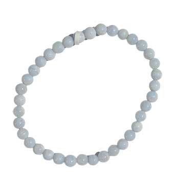 4mm Agate, Blue Lace Bracelet 4mm Agate, Blue Lace Bracelet