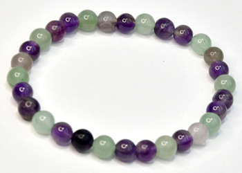 6mm Fluorite, Amethyst & Green Aventurine Bracelet 6mm Fluorite, Amethyst & Green Aventurine Bracelet