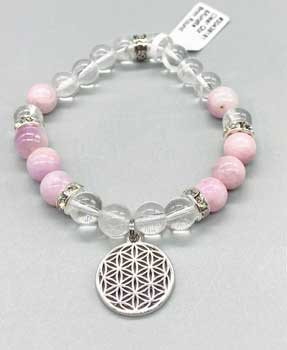 8mm Quartz/ Kunzite Flower Of Life 8mm Quartz/ Kunzite Flower Of Life
