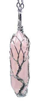Rose Quartz Tree Of Life Double Terminated Rose Quartz Tree Of Life Double Terminated
