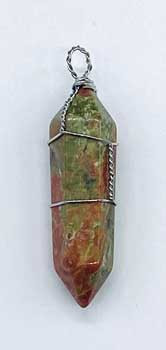 Unakite Wire Wrapped Point Unakite Wire Wrapped Point