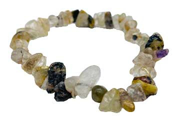 Quartz, Rutilated Chip Bracelet Quartz, Rutilated Chip Bracelet