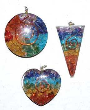 (set Of 3) Orgone Chakra Spiral (set Of 3) Orgone Chakra Spiral