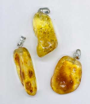 Amber Tumbled Pendant Amber Tumbled Pendant