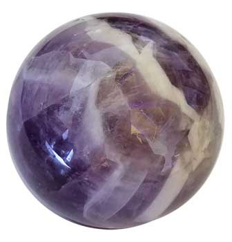 40mm Amethyst, Chevron Sphere 40mm Amethyst, Chevron Sphere