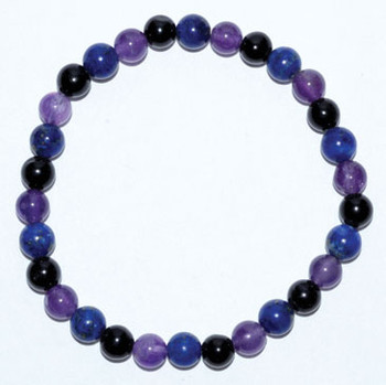 6mm Amethyst, Lapis, Black Tourmaline 6mm Amethyst, Lapis, Black Tourmaline