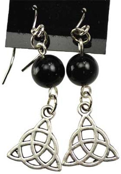 Black Onyx Triquetra Earrings Black Onyx Triquetra Earrings