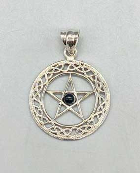 30mm Black Obsidian Pentagram 30mm Black Obsidian Pentagram