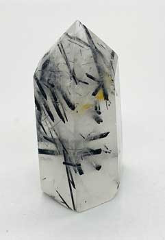 2+" Quartz W Black Tourmaline Obelisk 2+" Quartz W Black Tourmaline Obelisk
