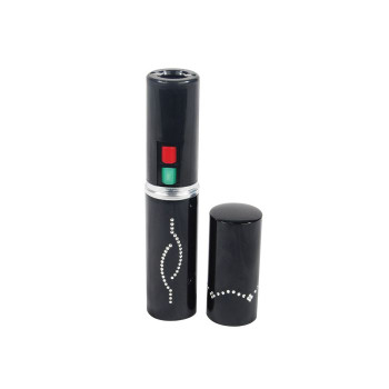 25,000,000 Volt Rechargeable Lipstick Stun Gun with Flashlight, black