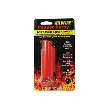 Wildfire 1.4% MC 1/2 oz pepper spray hard case with quick release keychain red