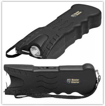 Stun MASTER BLASTER POLICE Defense Black Stun Gun Rechargeable LED FLASHLIGHT