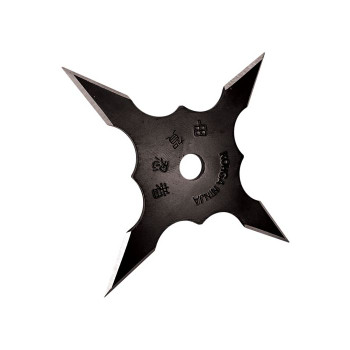 4" Black 4 Point Stainless Steel Throwing Star 4" Black 4 Point Stainless Steel Throwing Star