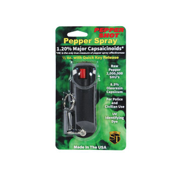 Pepper Shot 1.2% MC 1/2 oz Halo Holster Black