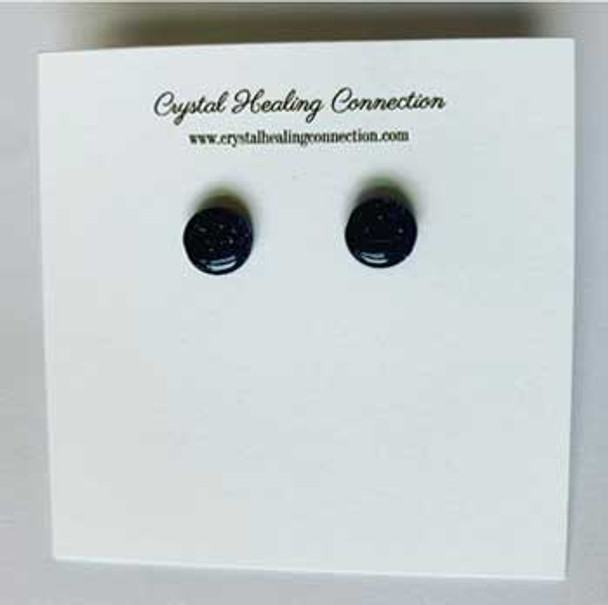 Blue Goldstone Stud Earrings