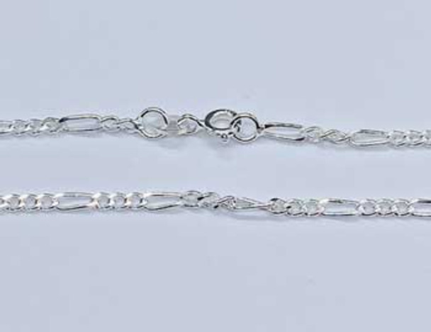 20" Sterling Figaro Chain