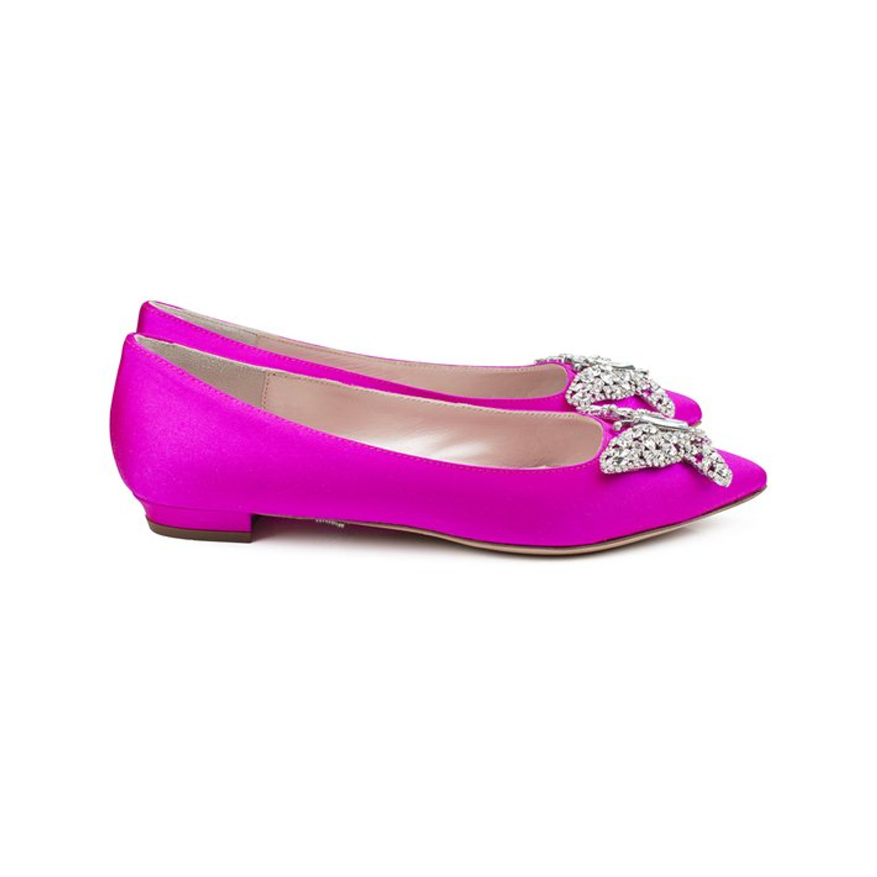 Hot pink deals flat womens shoes