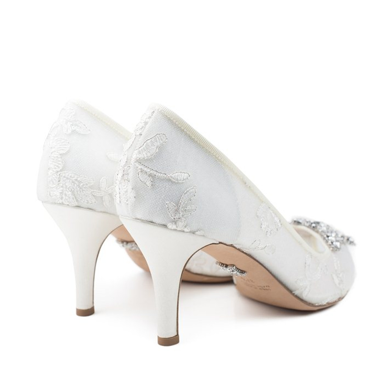 Ava Open Toe Ivory Lace 70mm