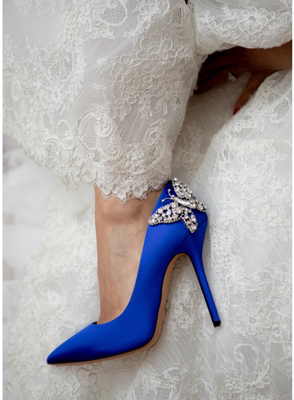 Royal blue hot sale satin shoes