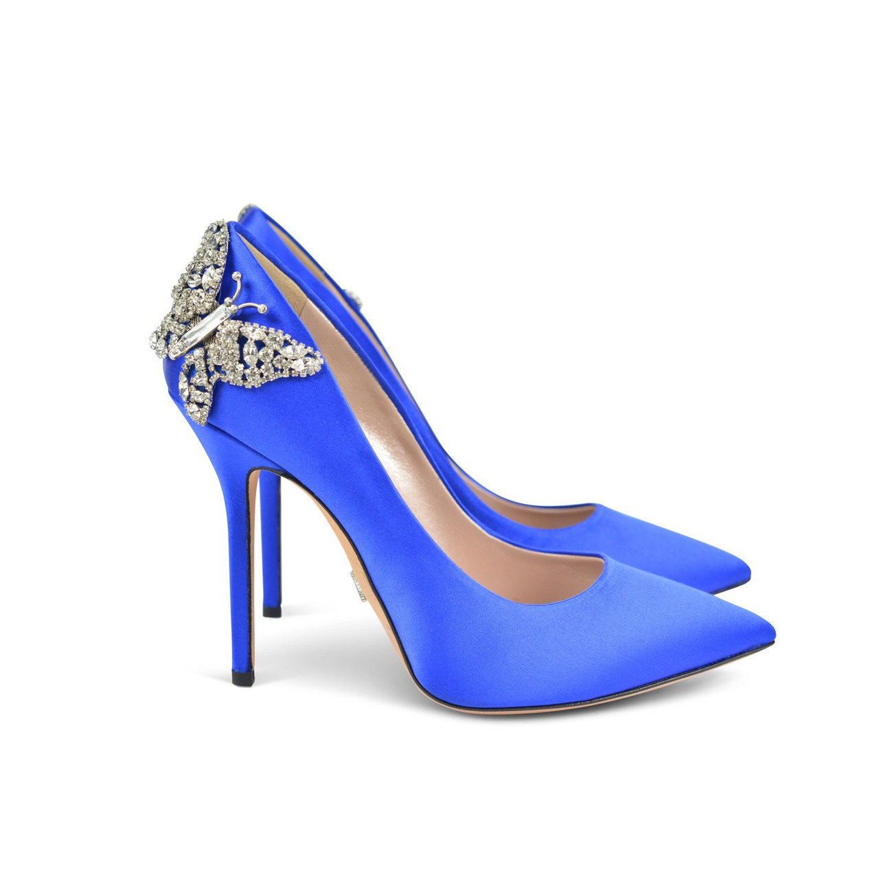 Royal blue hot sale and black heels