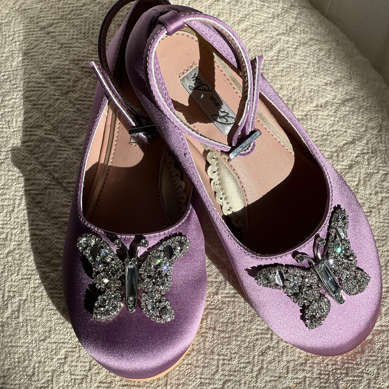 Angelina Lilac Satin Ballerina 