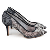 Emilia Farfalla Stiletto Black Lace