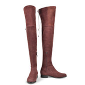 Piccolina Flat Cruissard Burgundy Stretch Suede Boot