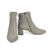 Aida Block Heel Ankle Boot Grey Suede