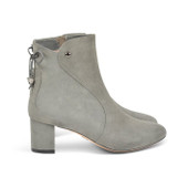 Aida Block Heel Ankle Boot Grey Suede