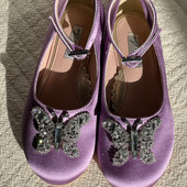 Angelina Girls Lilac Satin Ballerina 