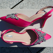 designer butterfly pink shoes 