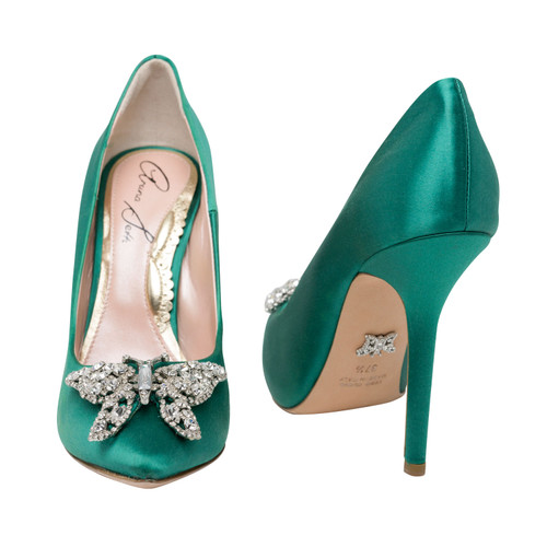 emerald green stilettos