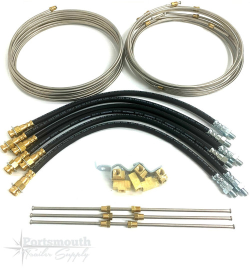 BRAKE LINE KIT TRIPLE AXLE SS