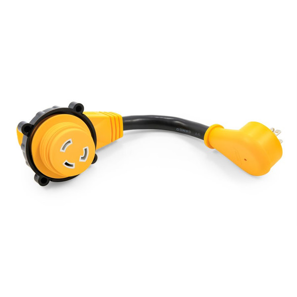 Camco 15AM/30AF Power Grip Dogbone 12" Locking Adapter
