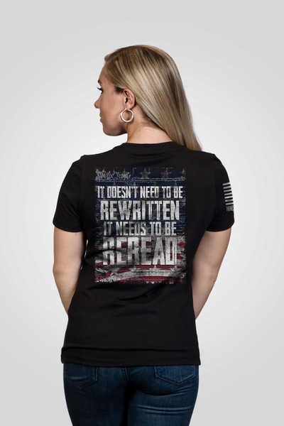 Nine Line Apparel -Women's ReRead not ReWritten - V-Neck T-Shirt